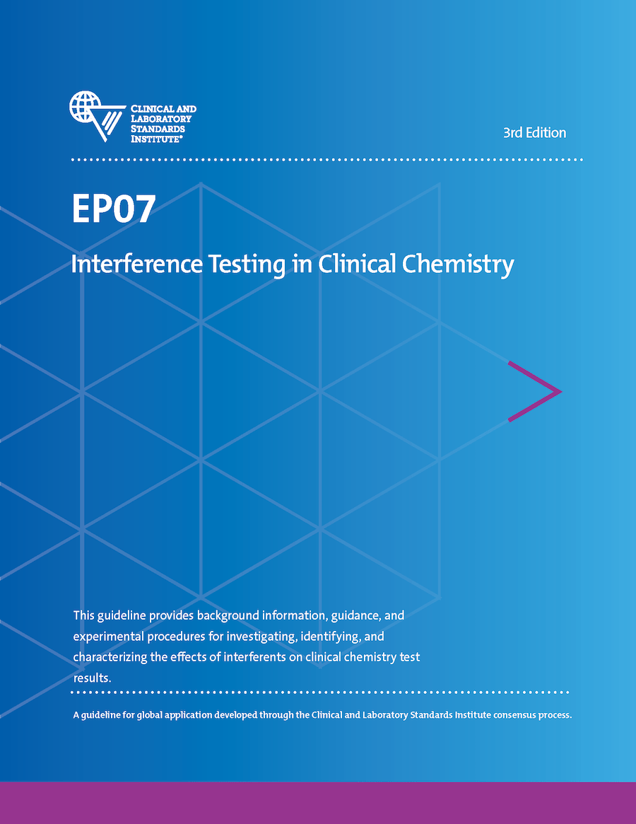 خرید استاندارد CLSI EP07 دانلود استاندارد Interference Testing in Clinical Chemistry, 3rd Edition گیگاپیپر